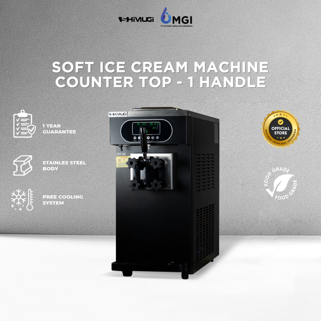 SHIMUGI Mesin Soft Ice Cream Machine / Es Krim Soft Serve/ Pembuat Es Krim Lembut mutiaragemilangsem