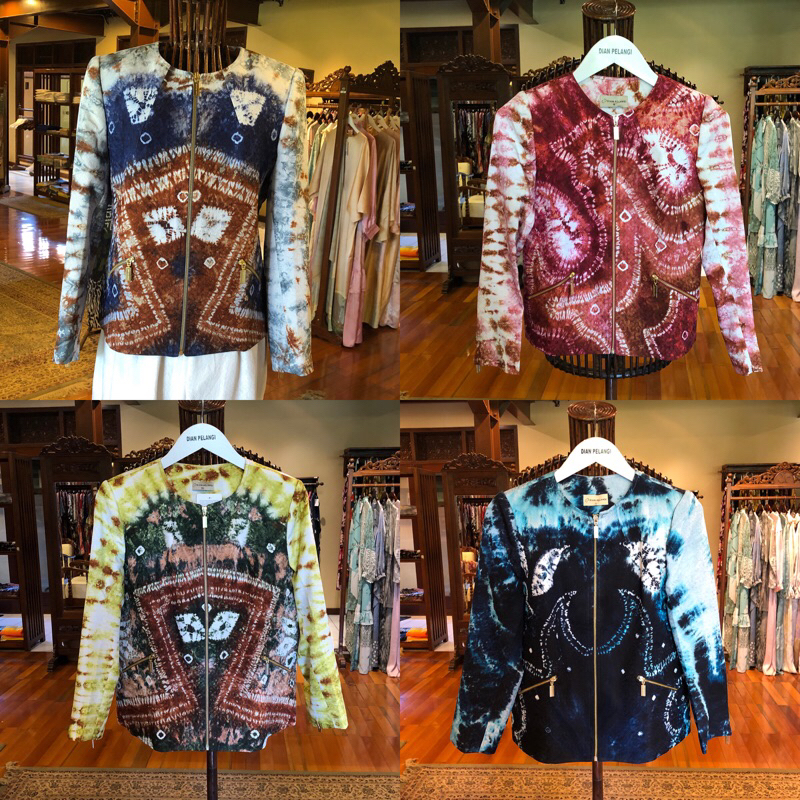 Fitted coat viscos jumputan pelangi blazer jas wanita resmi formal baju kerja kantor dian pelangi of