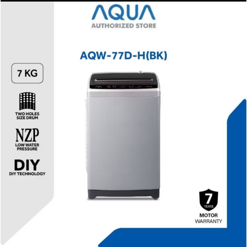 Mesin Cuci Aqua AQW-77D-H / Mesin cuci AQUA 1TABUNG 7KG / Mesin Cuci AQUA 1 Tabung