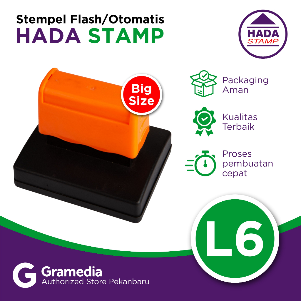 

Gramedia - Stempel Flash/ Otomatis Hada Stamp L6
