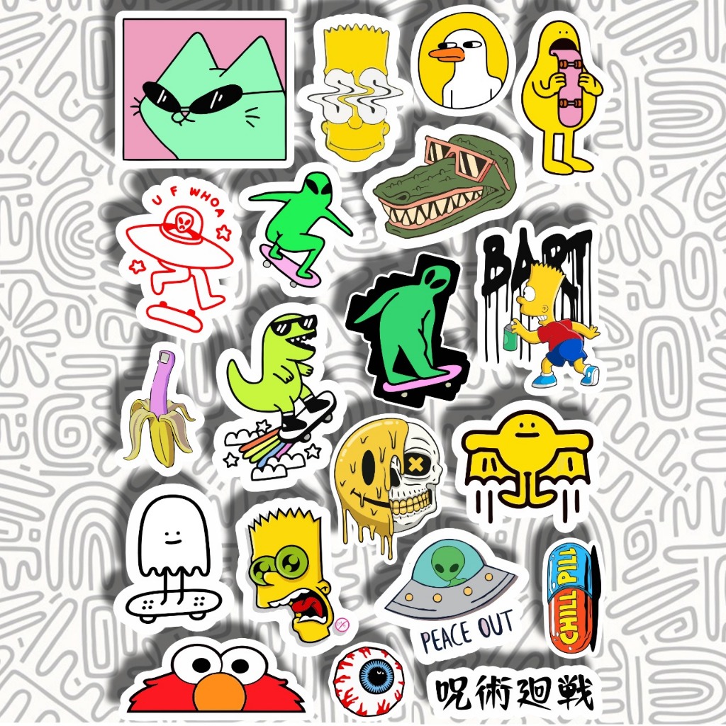

Ssticker Aaesthetic Case HP Laptop Helm || Sticker Simpsons Hype Beast