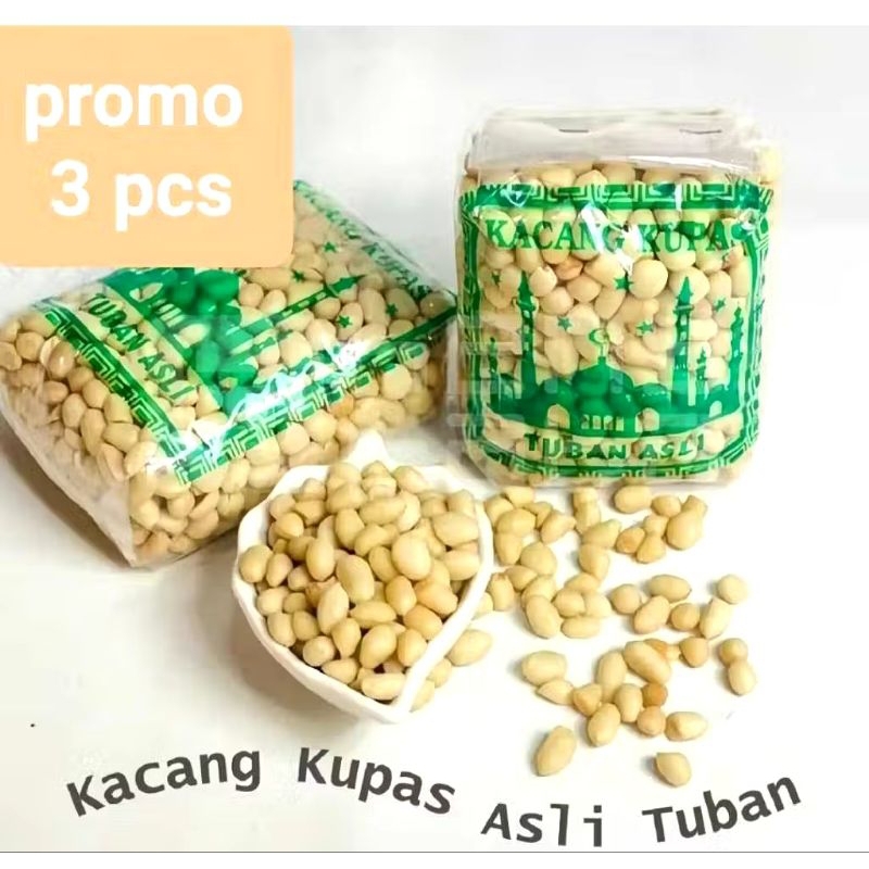 

HEMAT 3 Pack 250 gram Kacang Kupas Tuban , HEMAT 3 Pack 250 gram