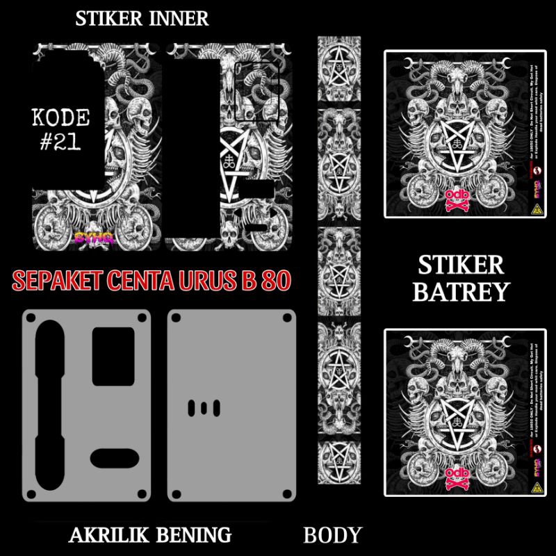 

Stiker Label B 80 bonus Akrilik
