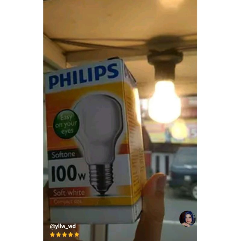 Lampu Philips Murah | Softone 75 Watt | Hangat | Semu Kuning