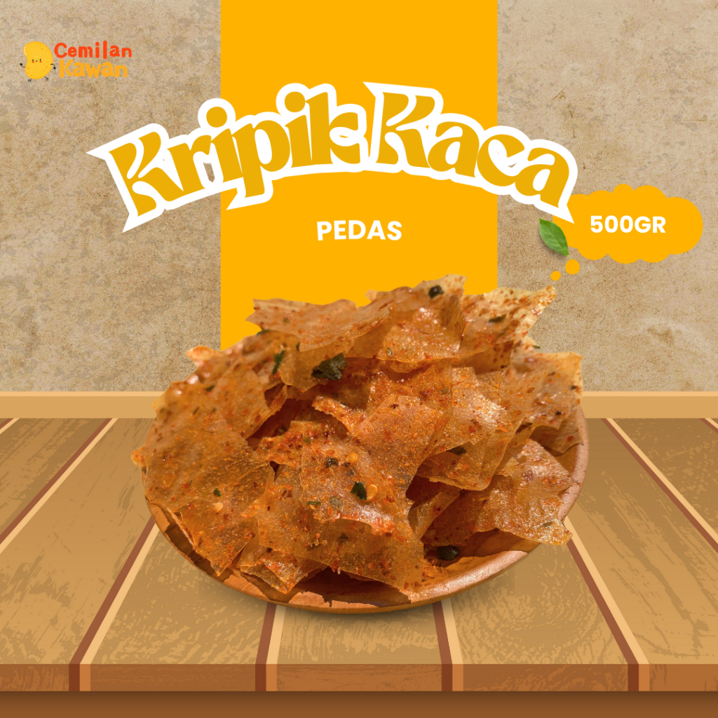 

Cemilan Kawan - Keripik Kaca Pedas 500 gram Snack Kiloan