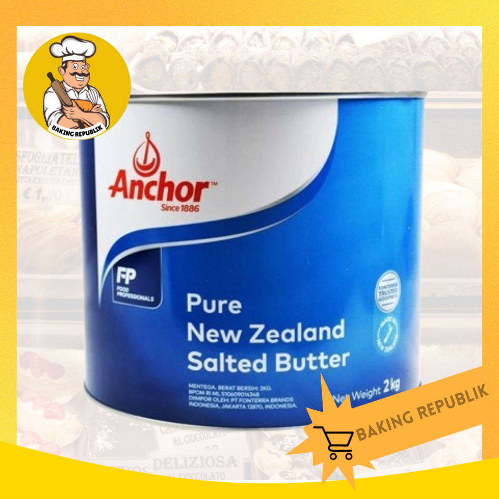 

PROMO TERMURAH ANCHOR BUTTER SALTED 2kg + BUBBLE WRAP | KEMASAN KALENG ORIGINAL