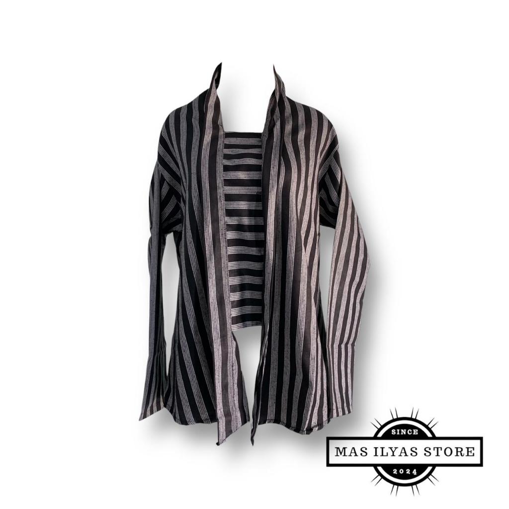 Kebaya Tradisional Abu abu/Baju Lurik Wanita Abu abu/Kebaya Tradisional Wanita Dewasa