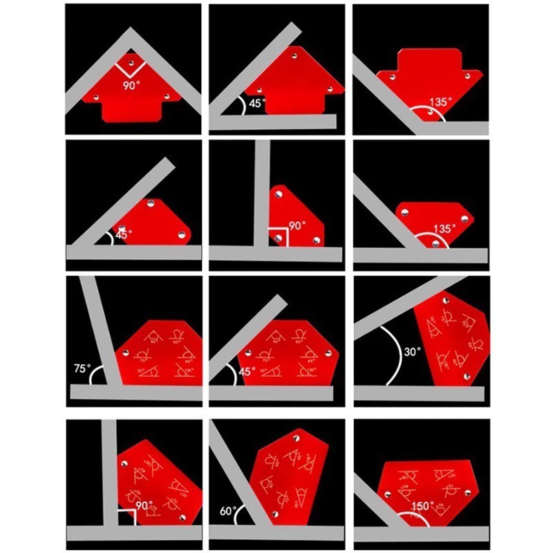 Terbaik 6pcs siku magnet mini set untuk las / Arrow Magnetic Welding Holder Pengatur Posisi