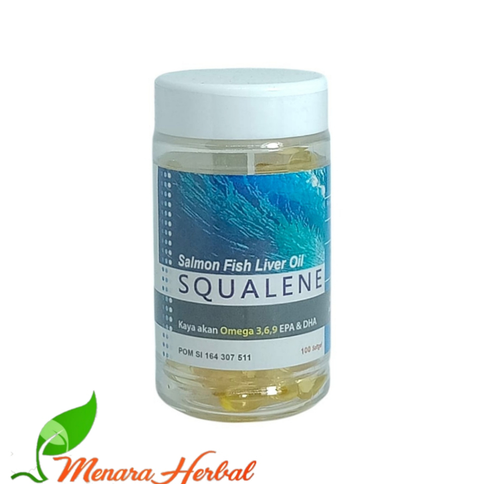 SQUALENE Salmon Fish LIver Oil | Minyak Ikan Salmon Omega 3 Squalen | Squalene 10 Softgel Tanpa Box