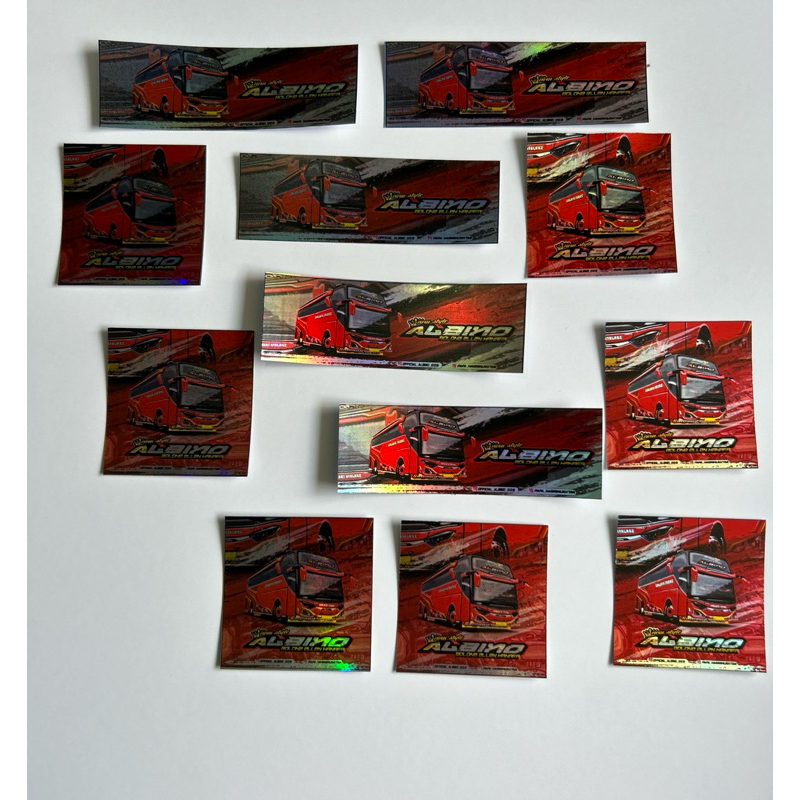

stiker hologram albino sanjaya trans satu paket isi 2pcs