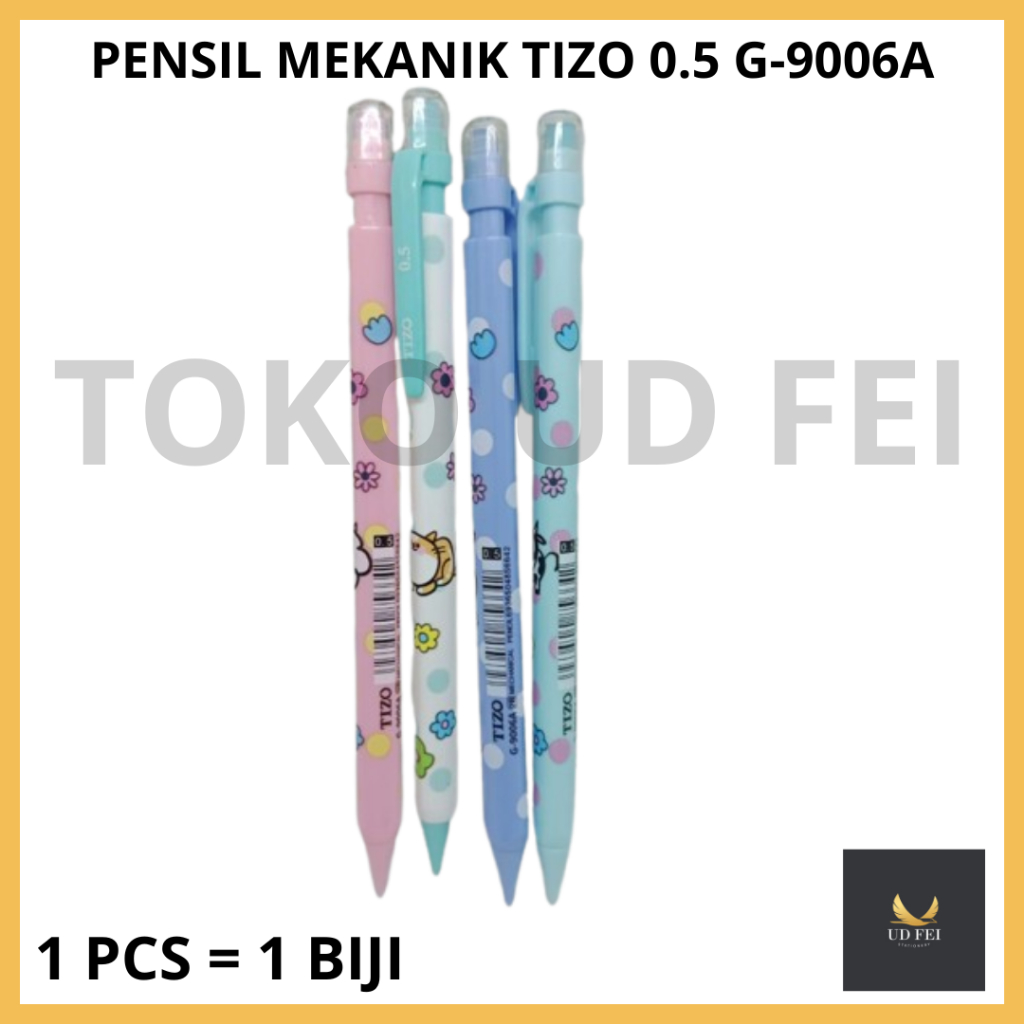 (1 PCS/1BIJI) PENSIL MEKANIK TIZO 0.5 G-9006A/ PENSIL MEKANIK 0.5 TIZO/ MECHANICAL PENCIL TIZO 0.5