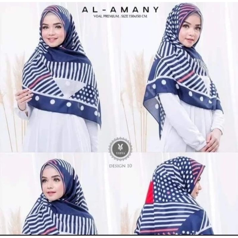 segiempat motif syar'i yeffa kerudung segiempat motif jilbab dewasa