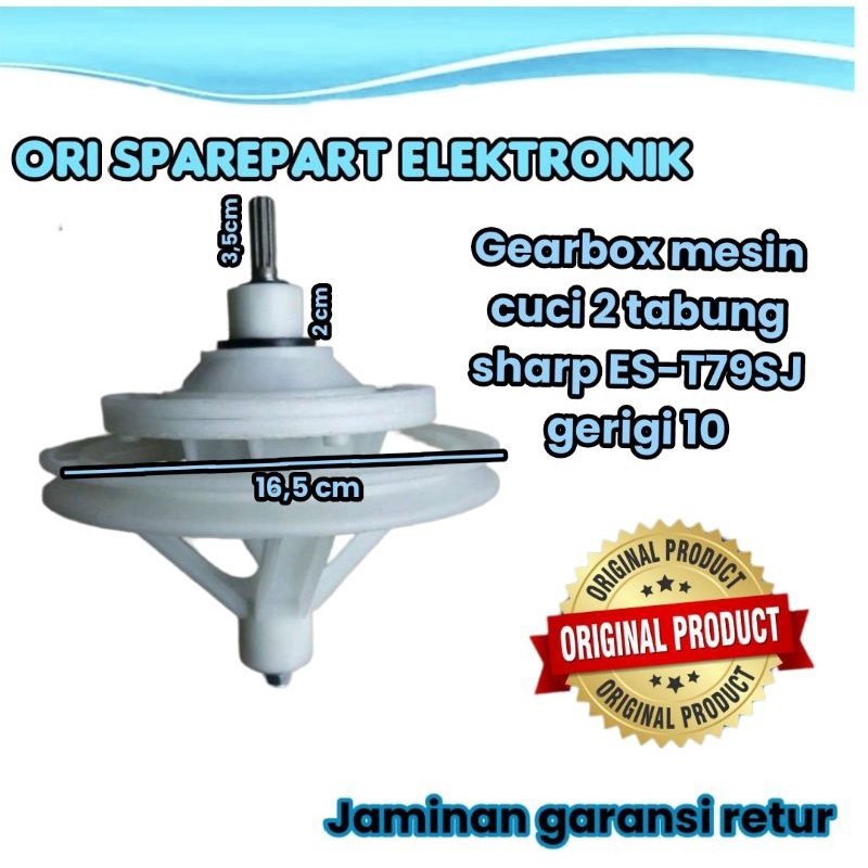 gearbox mesin cuci sharp 2 tabung ES-T79SJ original