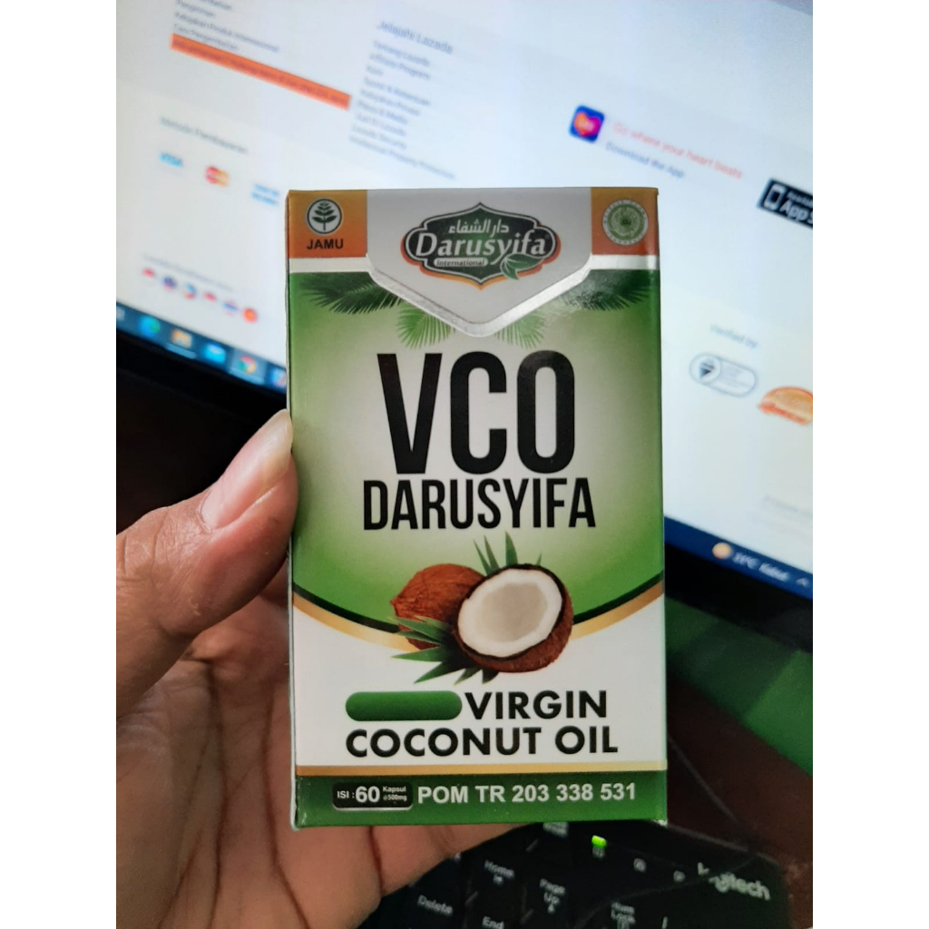 Kapsul VCO Minyak Kelapa Darusyifa BPOM Isi 60 - Kapsul Minyak Kelapa Murni VCO Darusyifa - Virgin C