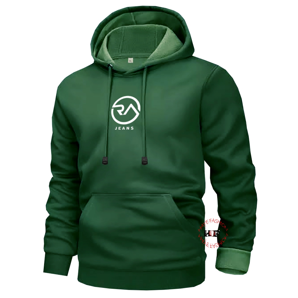 Haye Fashion - Unisex Hoodie RA Jeans Putih Jumper Pria-Wanita Jacket Sweater Terbaru