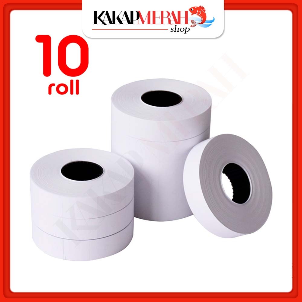 

Isi Labeh Harga Roll 2 Baris 10 Roll Alat Price Labeller Warna Putih