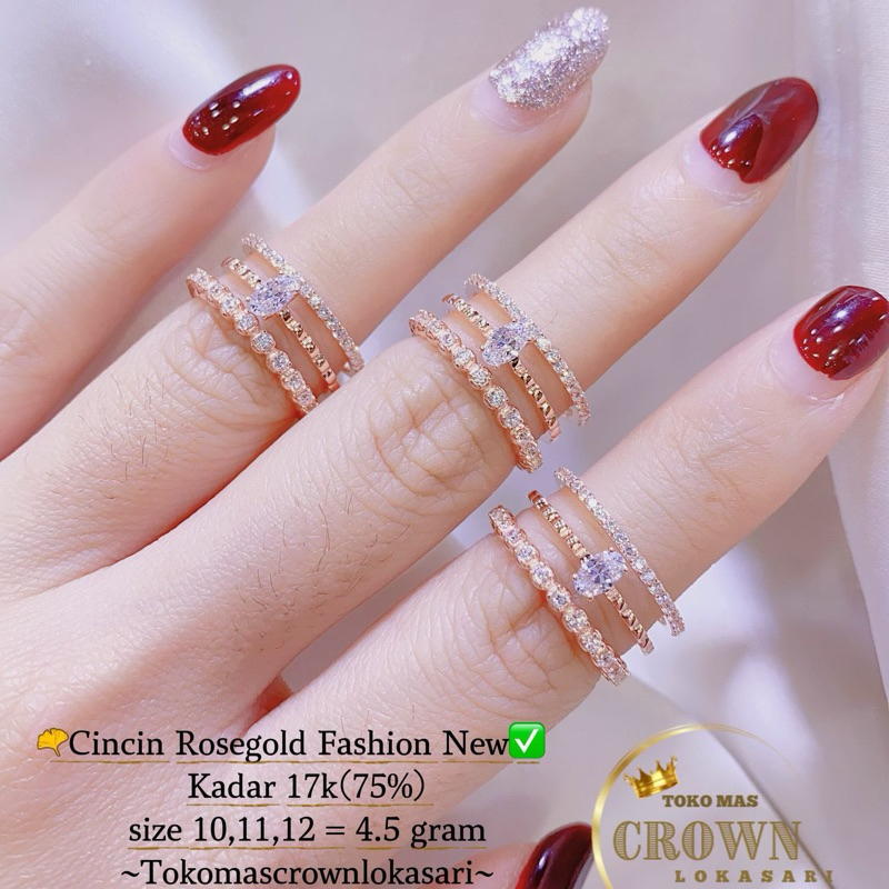 cincin fashion new amero 4.5 rose gold