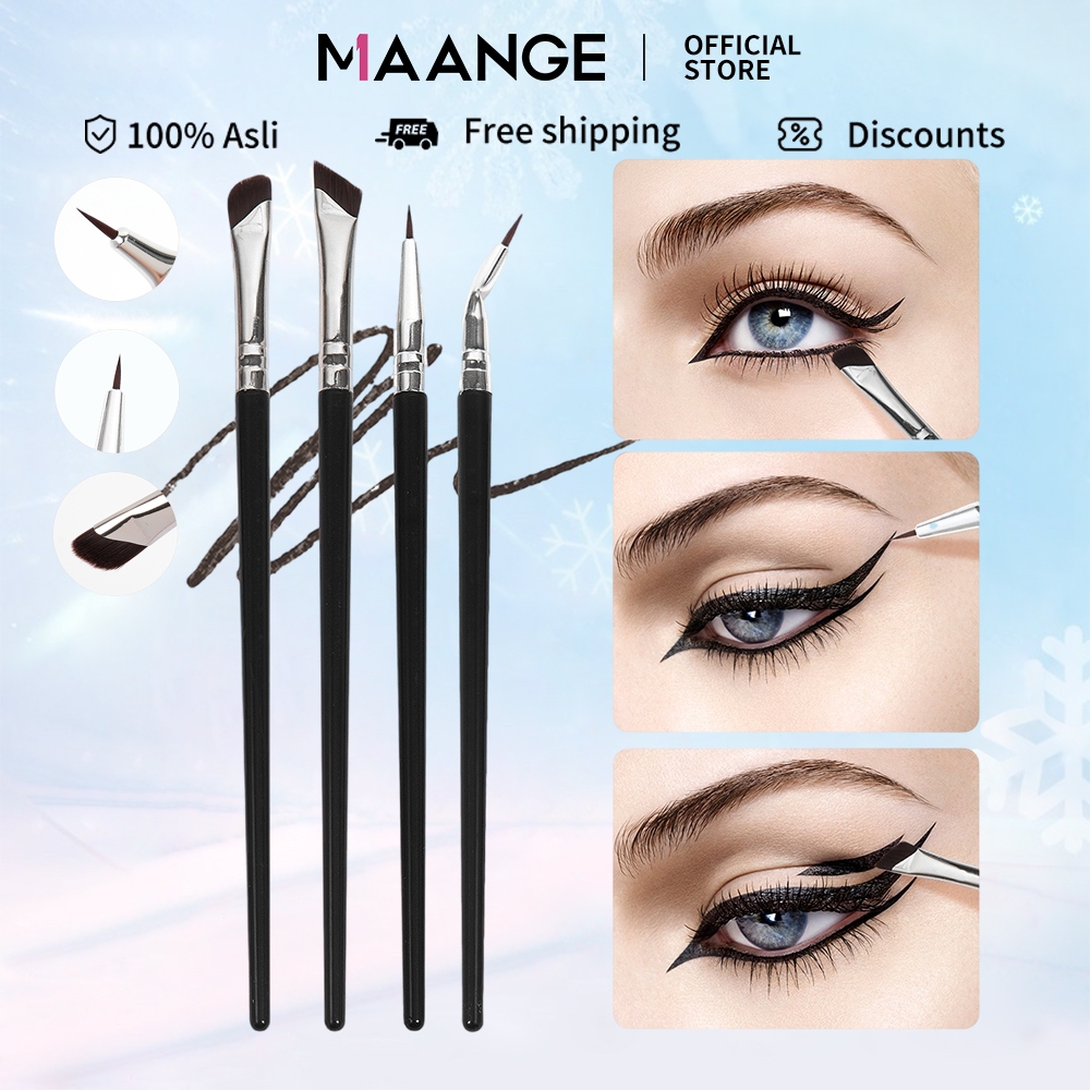 MAANGE 4Pcs Kuas Eyeliner Brush Makeup Premium Runcing Mudah Digunakan / Kuas Eyeliner Aplikator / K
