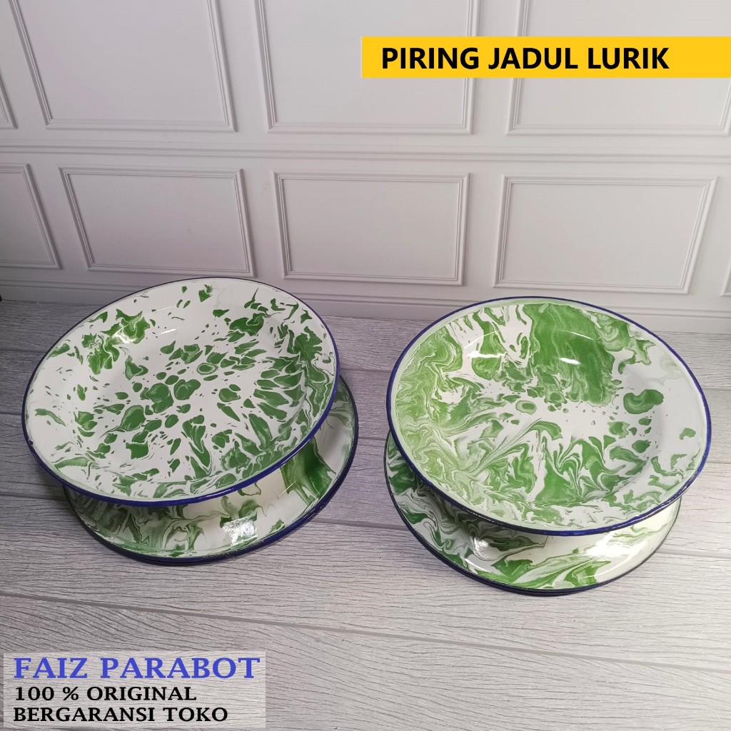 Piring Makan Lurik Jadul / Piring Makan / Piring Seng Blirik