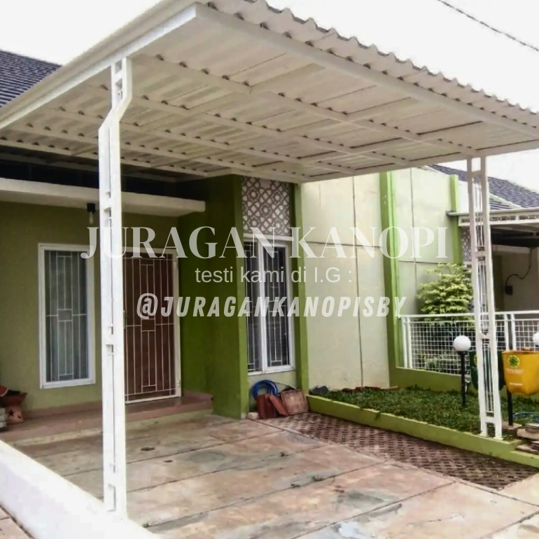 Kanopi upvc alderon rs/single layer terpasang