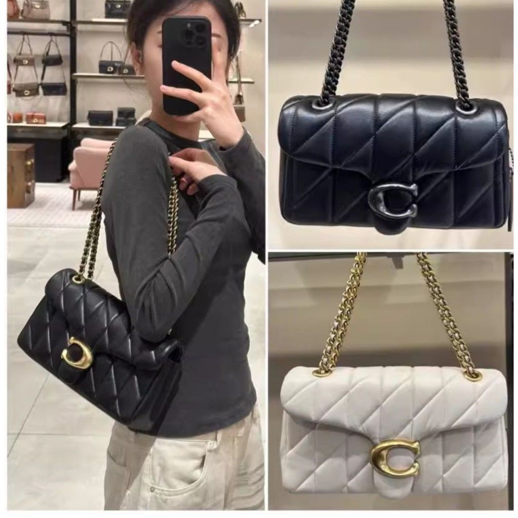 COACH Tabby Shoulder Bag 26 With Quilting Coach Tabby 26 Logo Plaque Quilted Crossbody Bag