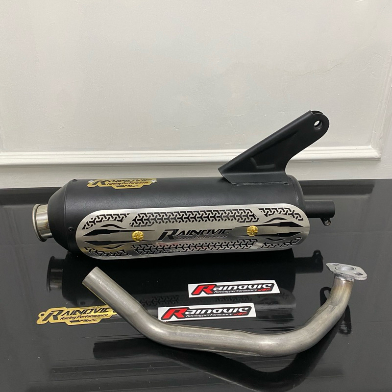 knalpot Fullsystem Moncong DBS Original Rainovic Free Cover Stainless Pcx  Vario Beat Mio Vario