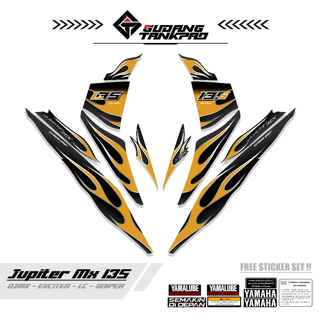 STRIPING MOTOR YAMAHA JUPITER MX OLD 135 / MTF 29 / STIKER STRIPING MX LAMA 135 / STRIPING MX OLD 13