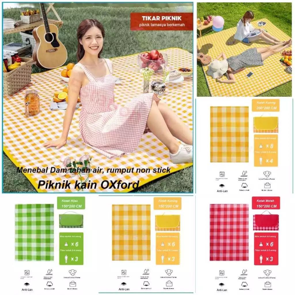 TIKAR PIKNIK KOTAK-KOTAK / MATRAS PICNIC