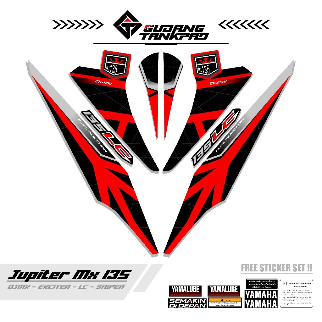 STRIPING MOTOR YAMAHA JUPITER MX OLD 135 / MTF 37 / STIKER STRIPING MX LAMA 135 / STRIPING MX OLD 13