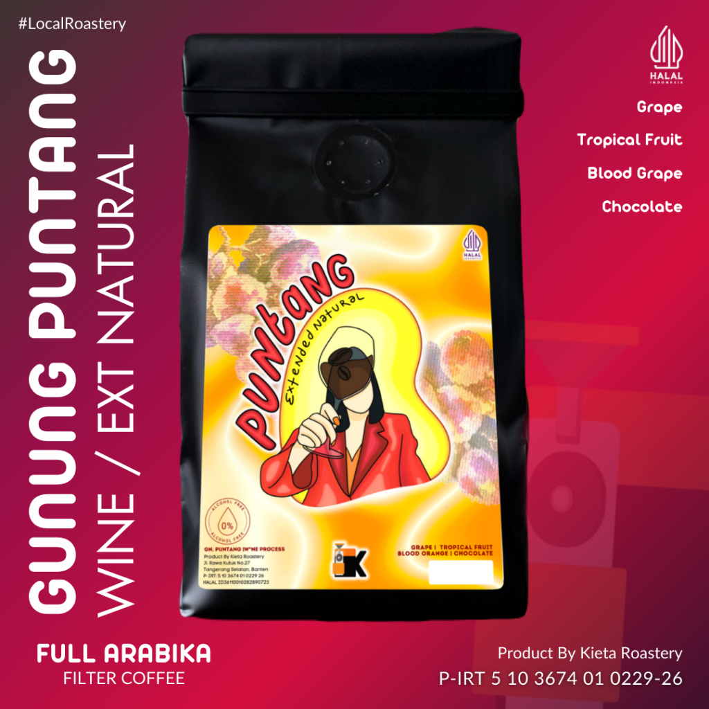 

Kieta Roastery - Biji Kopi Puntang Extended Natural 100% Arabika 1kg / Bubuk Roasted Coffee Bean Filter Single Origin