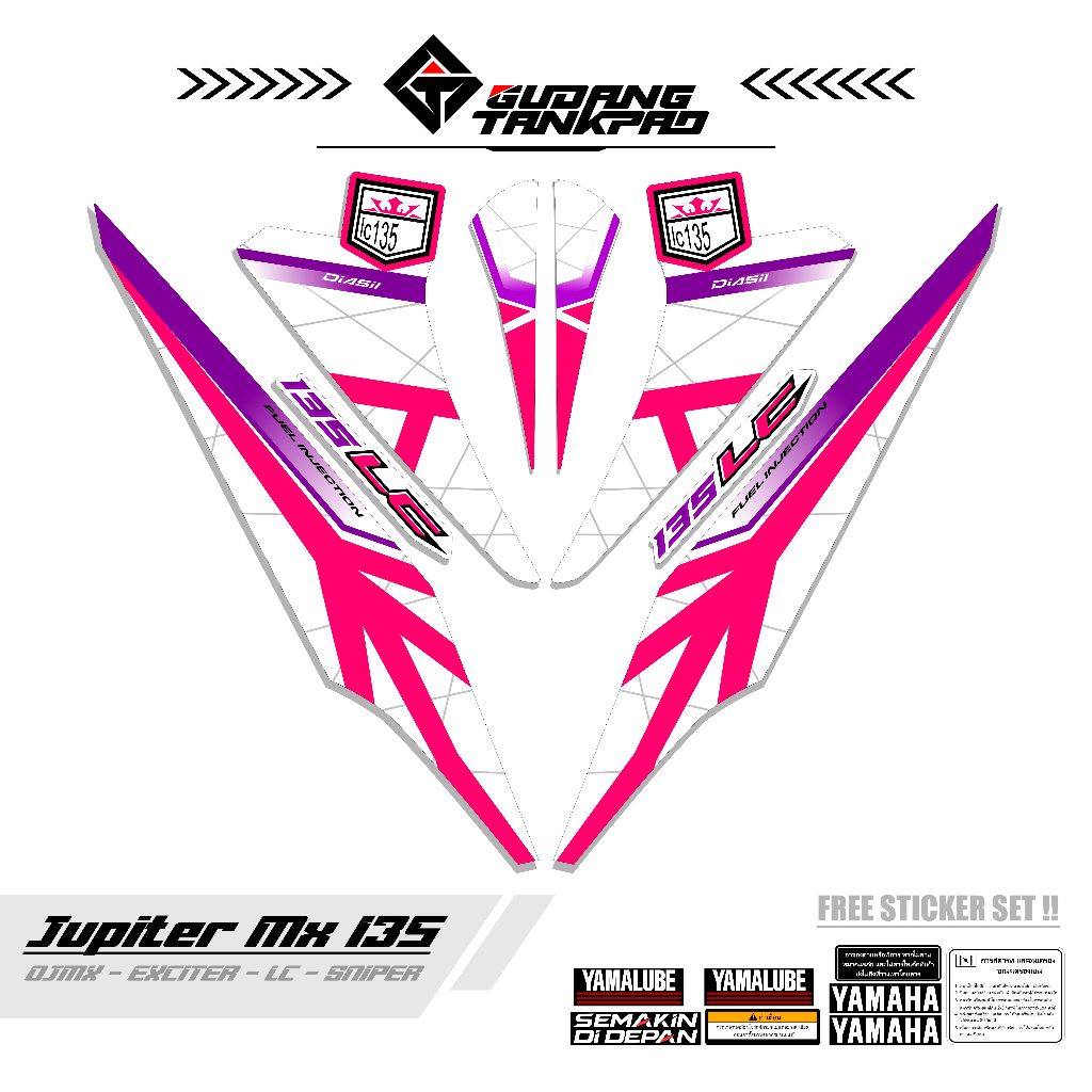 STRIPING MOTOR YAMAHA JUPITER MX OLD 135 / MTF 42 / STIKER STRIPING MX LAMA 135 / STRIPING MX OLD 13