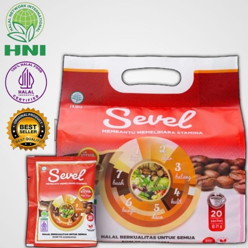 

Kopi 7 Elemen Kopi Sevel 20 Sachet Original HNI HPAI