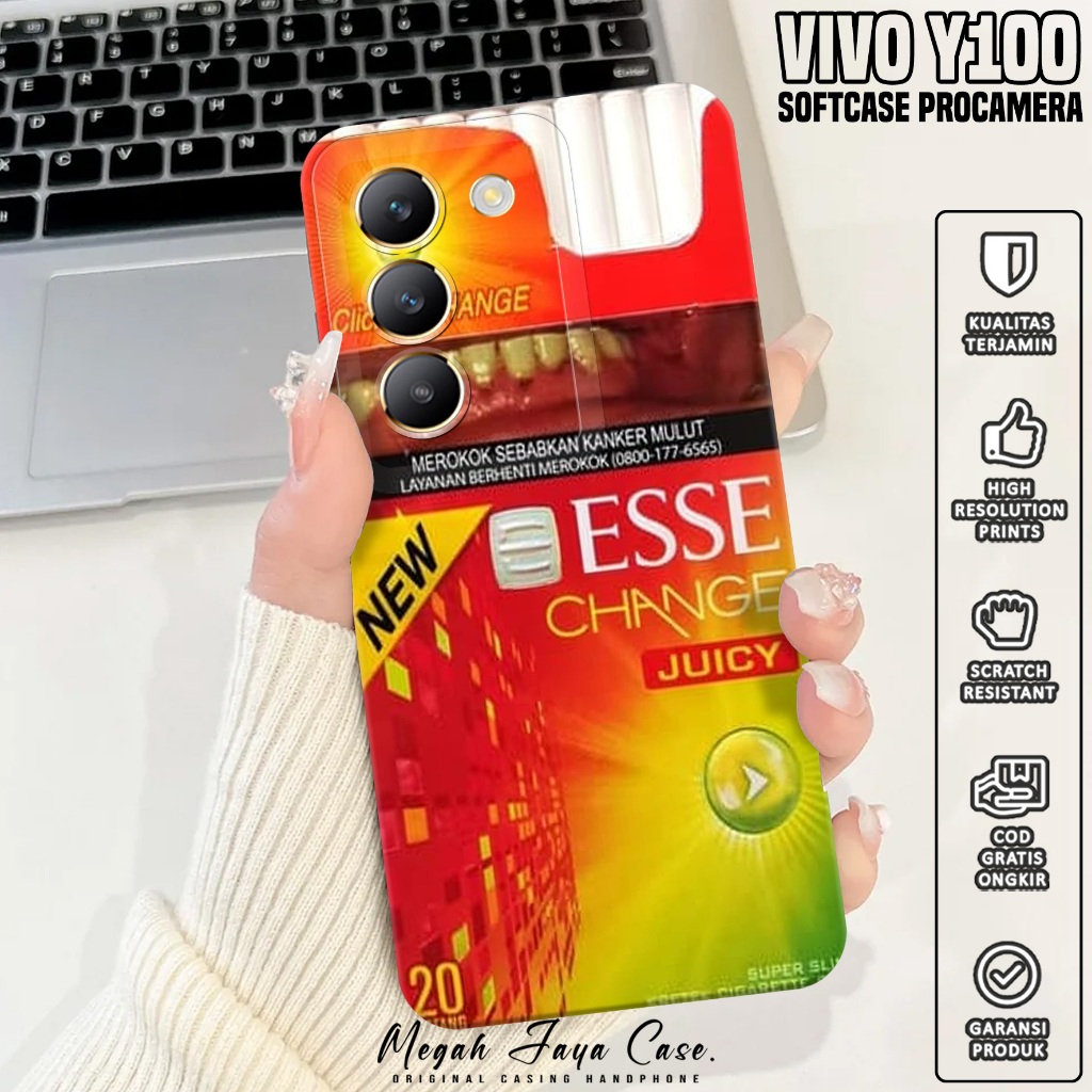 Softcase Hp VIVO Y100 - Case Hp VIVO Y100 Motif ESS - Silikon Hp VIVO Y100 - Softcase Pro Camera - K