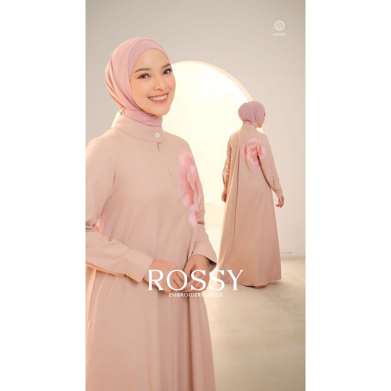 Rossy Dress by Aneuku | Dress Bordir | Dress Cantik | Aneuku | D'Hijab of Mey