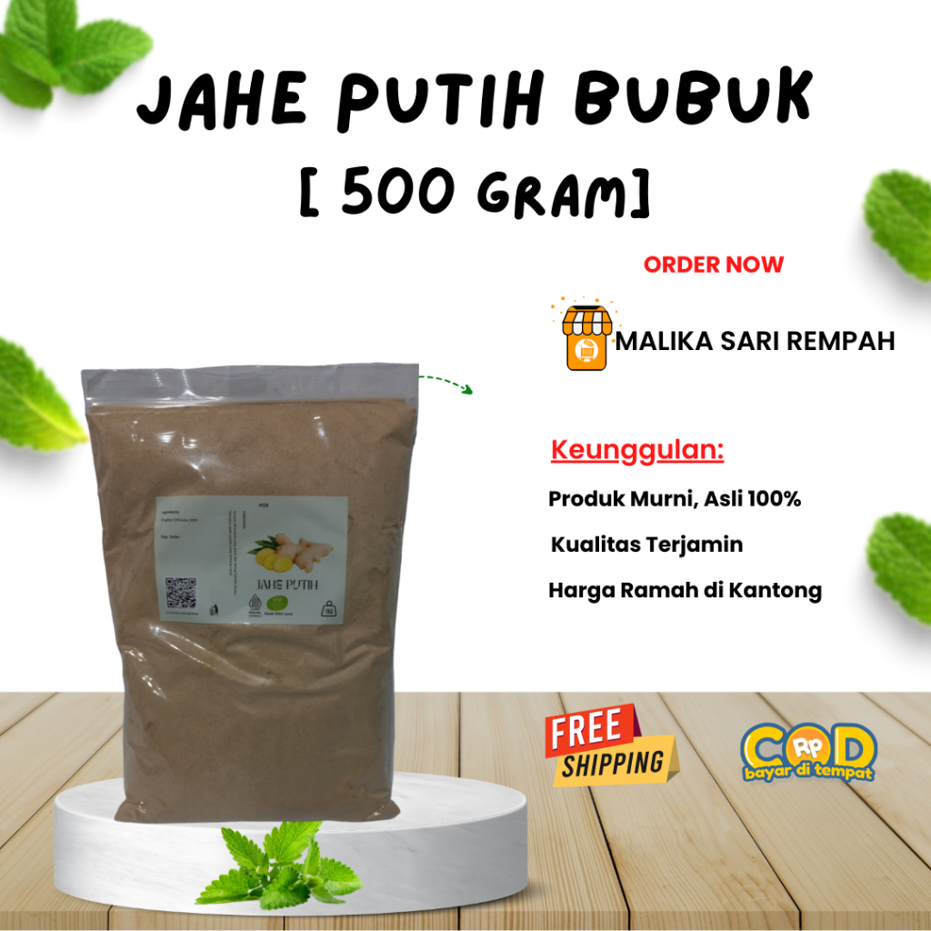 

Jahe Putih Bubuk [ 500 gram]-MSR | Ginger powder