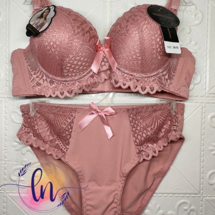 HJ6 Ladies Now  Bra  Cd Push Up Bra Set Import Satu Set Bra Dan Cd Hh Quality Kait Ta