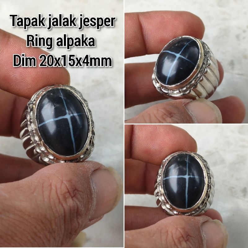 CINCIN PRIA BATU TAPAK JALAK JESPER RING ALPAKA SUPER