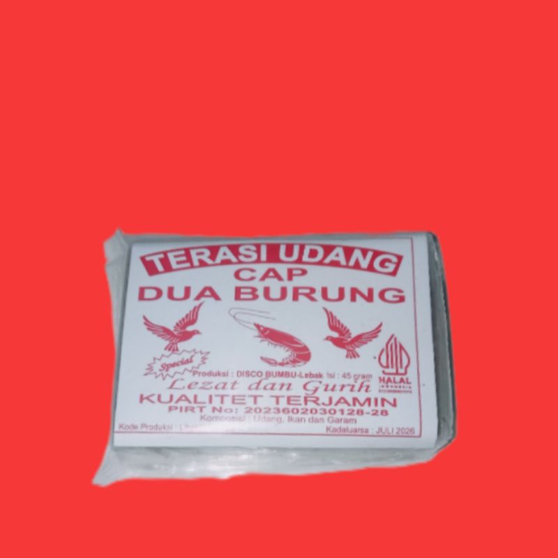 

terasi udang cap 2 burung kemasan 45 gram