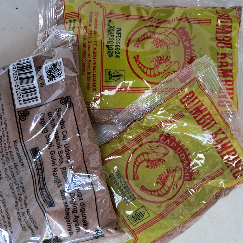

Bumbu Kambing Cap Udang Kemasan 50 Gram