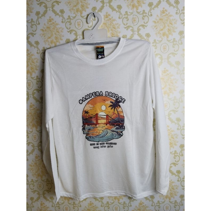 kaos lengan panjang khas palembang jembatan ampera