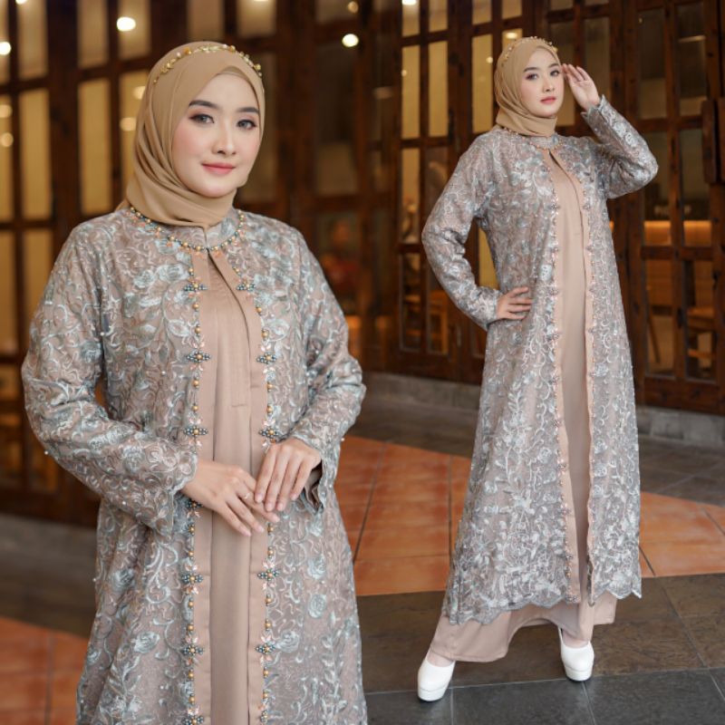 NEW//SET ALISYA(outer+iner)//Gamis Corneli Gliter ORIGINAL/Tanahabang Collection
