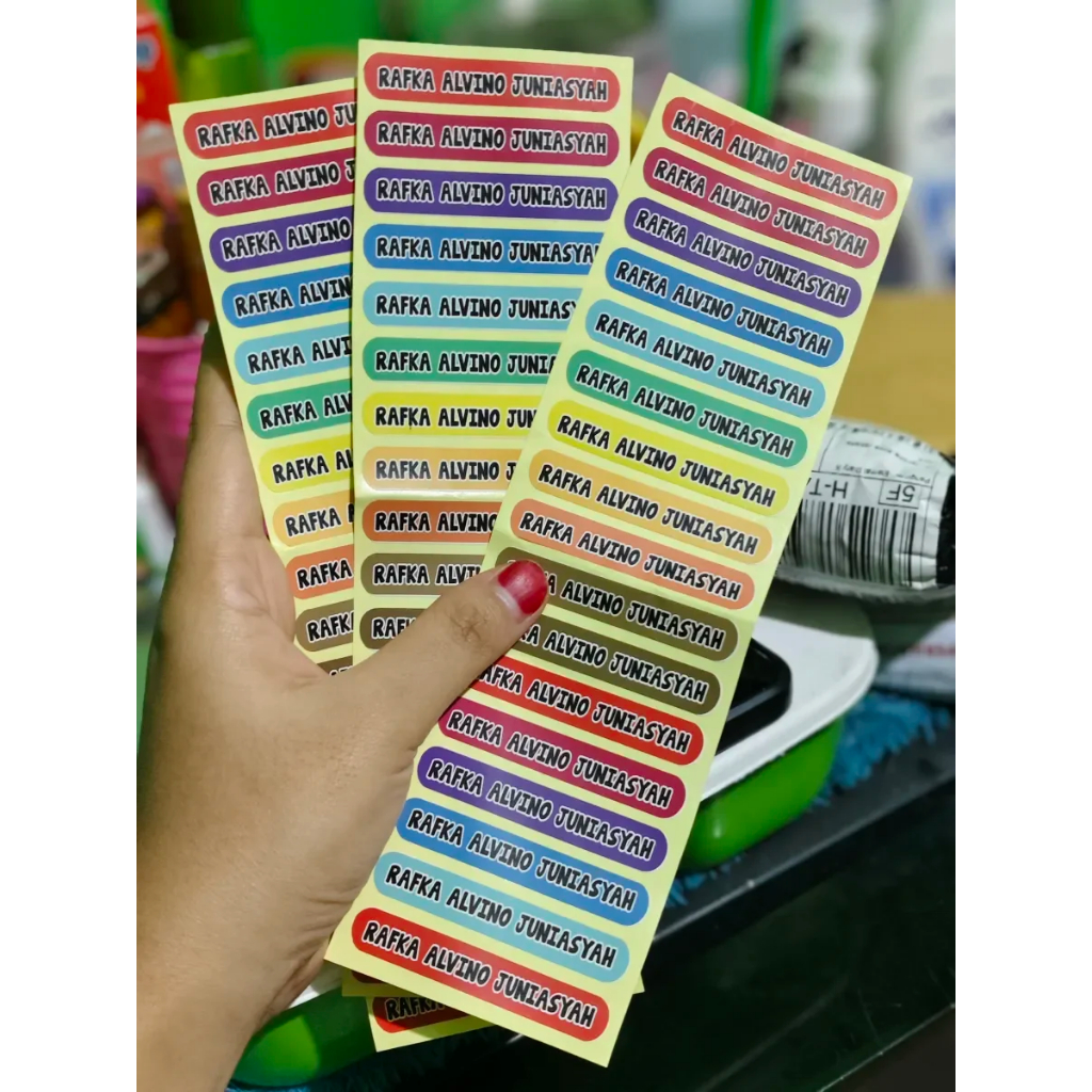 

Stiker Label Nama Isi 50 pcs Stiker Custom Nama Lucu