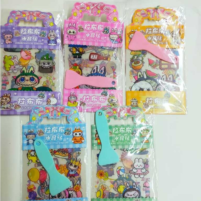 

Labubu Sticker Aesthetic 2D Stiker Pack Isi 3 Lembar Karakter LABUBU Waterproof Deco FREE SPATULA