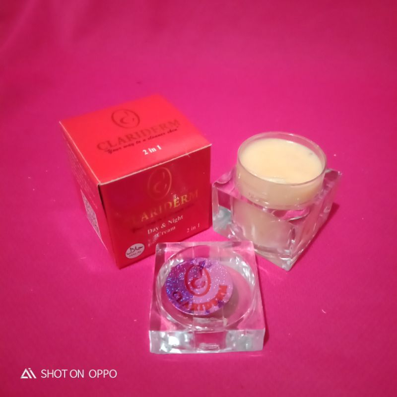 Cream clariderm super 2in1 buat siang dan malam dijual ecer