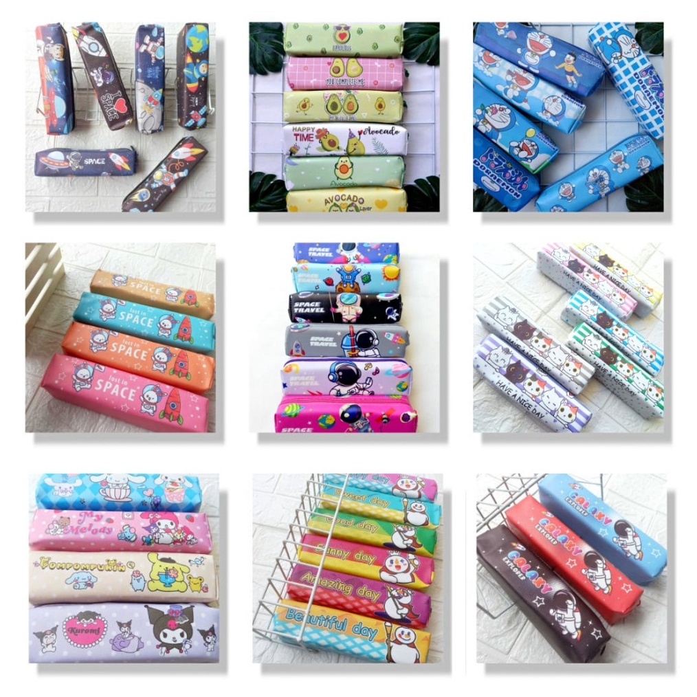 

KODE W62O GROSIR Kotak Pensil Anak Mini Karakter Printing LUSINAN Isi 12 PCS