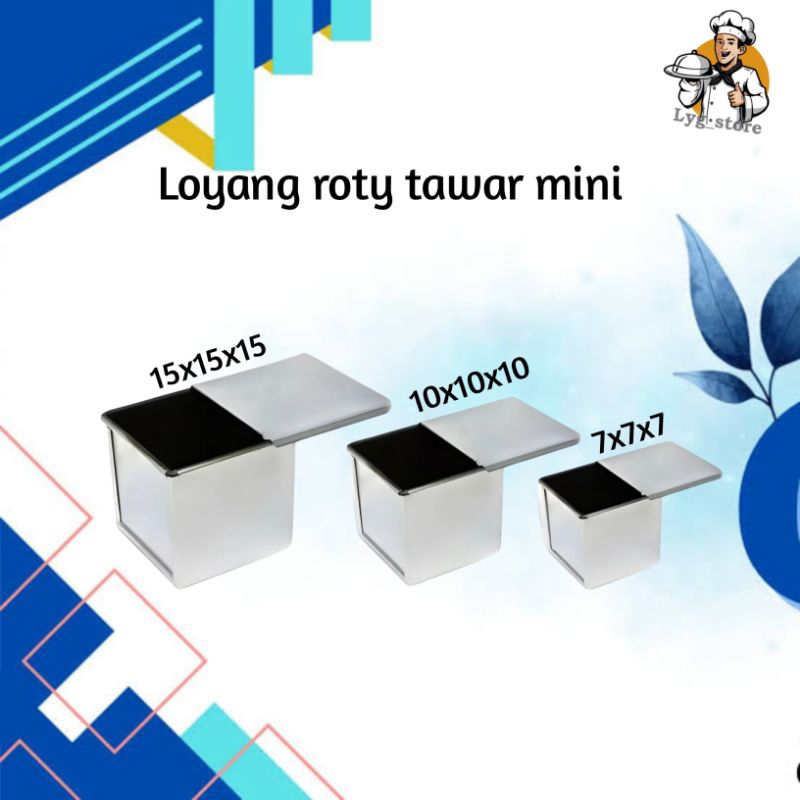Loyang Roti Tawar Mini 10x10x10 / Loyang Kubus 15×15×15/ Loyang Kotak  7x7x7