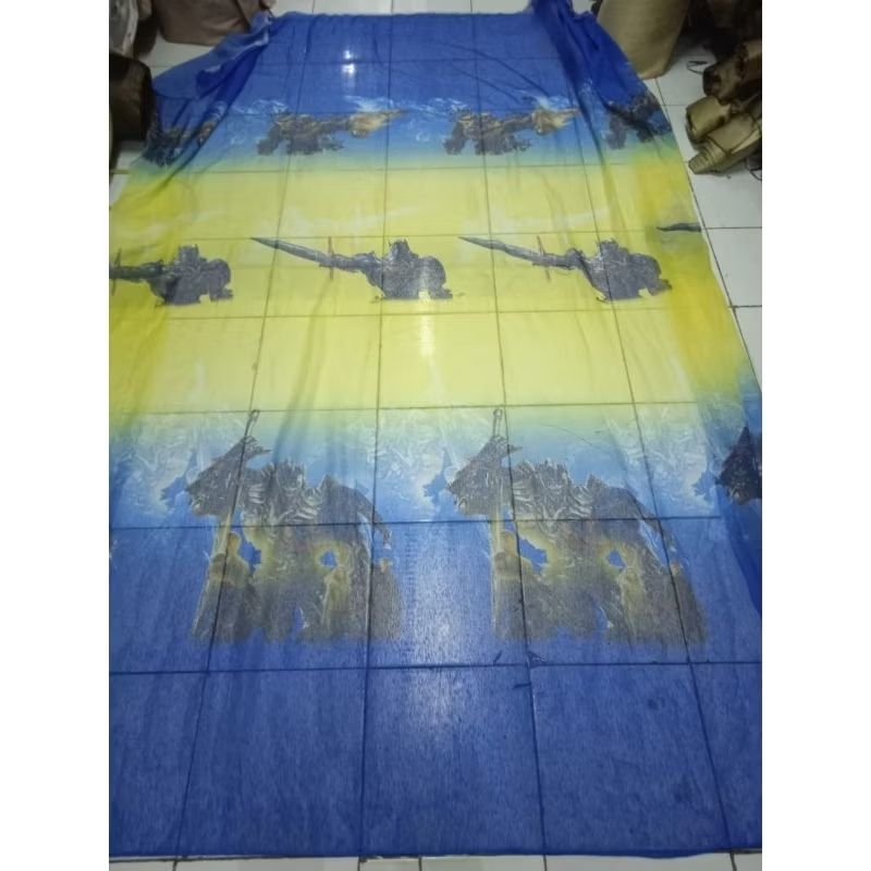 Promo Vitrase kamar anak motif robot ukuran jadi / custom