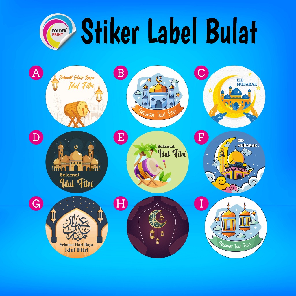 

Stiker Bulat Lebaran Custom Anti Air Vinyl Kemasan Produk