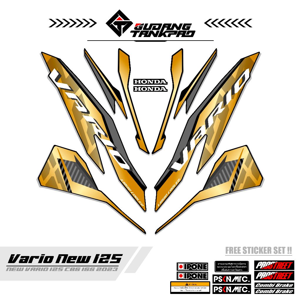 STRIPING  VARIASI / STIKER VARIASI  HONDA VARIO 125  CBS  / STRIPING VARIO 125 CBS NEW LIS BODY KODE
