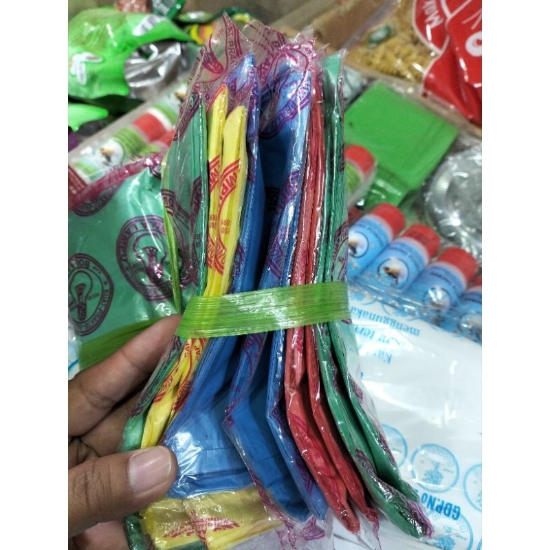 plastik bola lampu kecil warna warni uk 15 isi 1 ikat 10 pcs